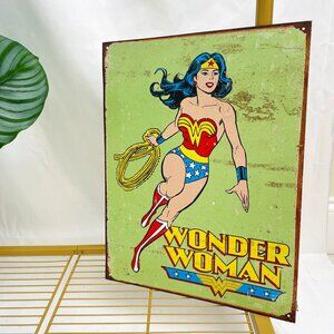 Wonder Woman Justice League Vintage Tin Sign from Desperate Enterprises!